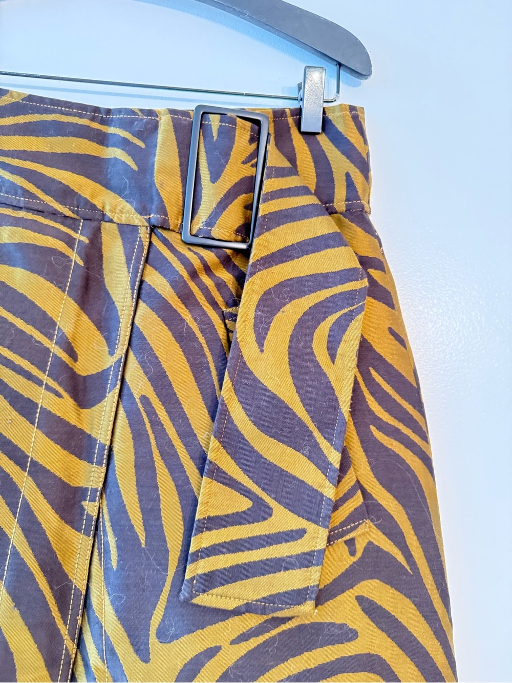 3.1 Phillip Lim Brown and Black Zebra-Print Skirt - Picture 7 of 10